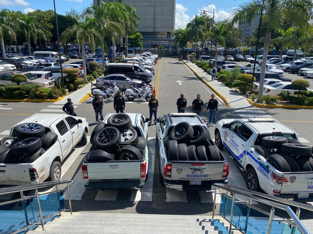 Policía Nacional desmantela estructura delictiva se dedica al robo de neumáticos