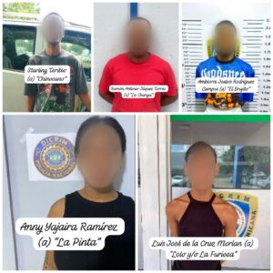 Apresan a ‘El Brujito’, ‘La Changa’, ‘La Furiosa’, ‘La Pinta’ y ‘Chinocano’ por una ola de robos en Santiago