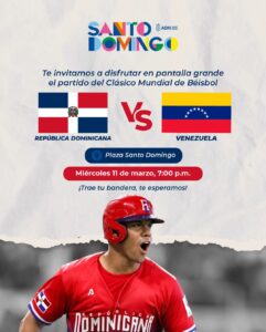 Proyectarán el partido RD vs. Venezuela en el Malecón